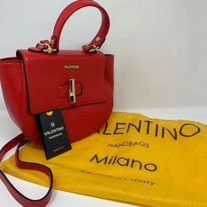 Red Leather Valentino Bag, NWT